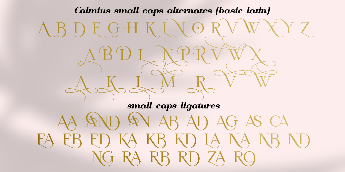 Пример шрифта Calmius SemiBold Italic